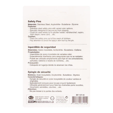 Farlin Safety Pin, 6-Pack, BF-121-6 - Image 3