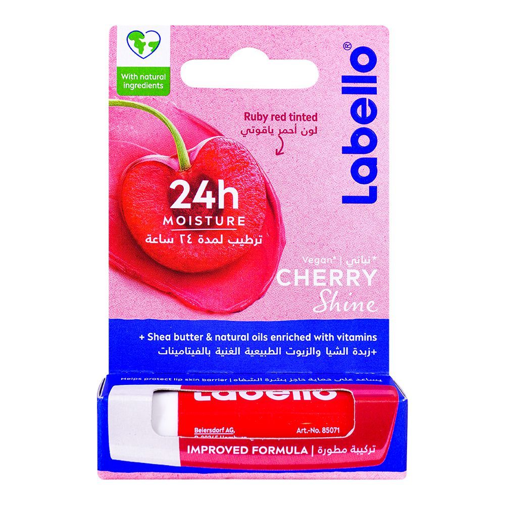 Labello Cherry Shine Caring Lip Balm, 4.8g - Main Image