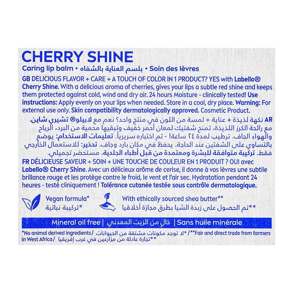 Labello Cherry Shine Caring Lip Balm, 4.8g - Image 4