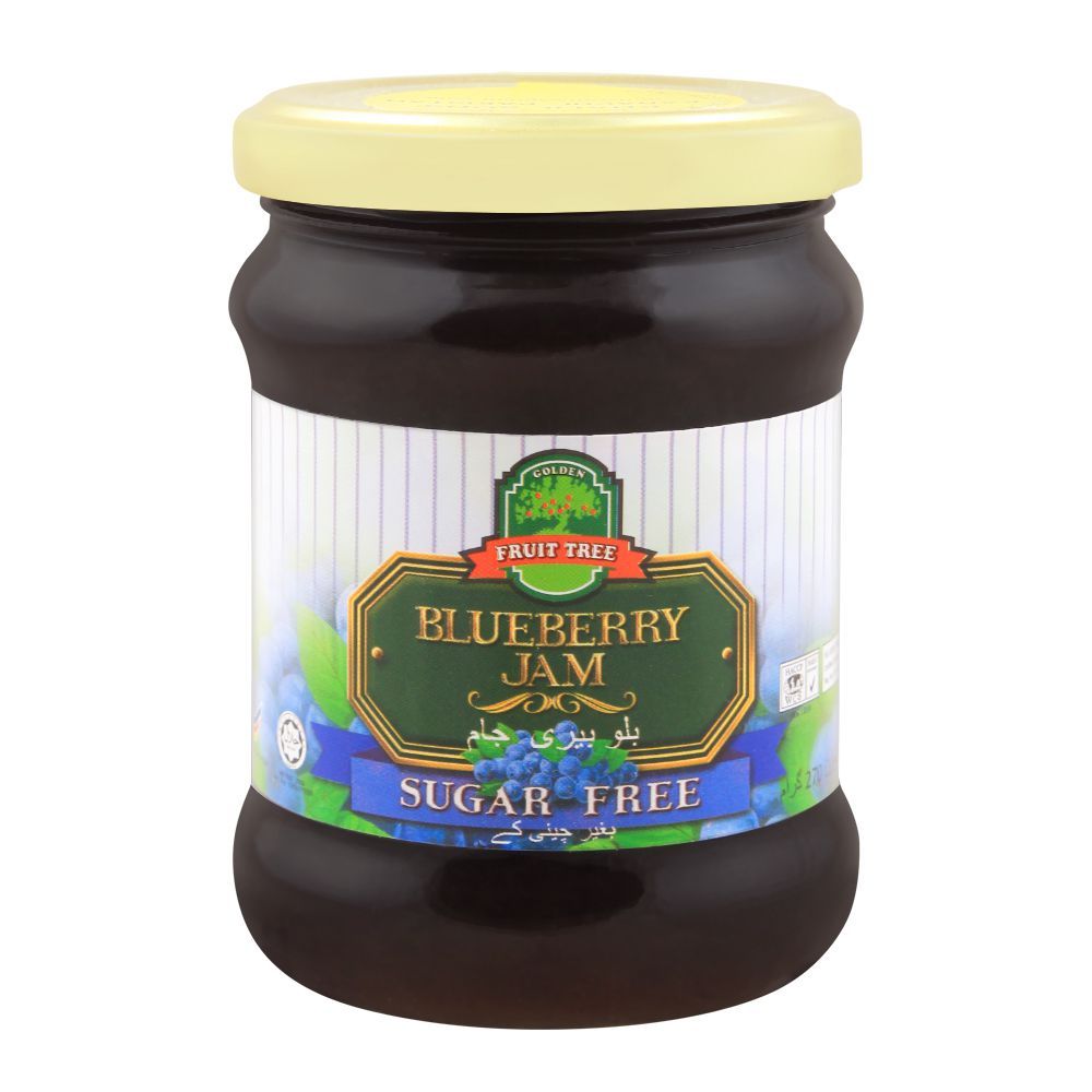 Fruit Tree Blueberry Jam, Sugar Free, 270g - Main Image
