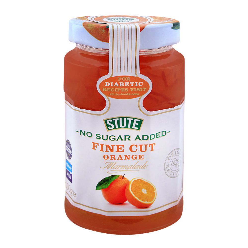 Stute No Sugar Added Fine Cut Orange Marmalade 430g - Main Image