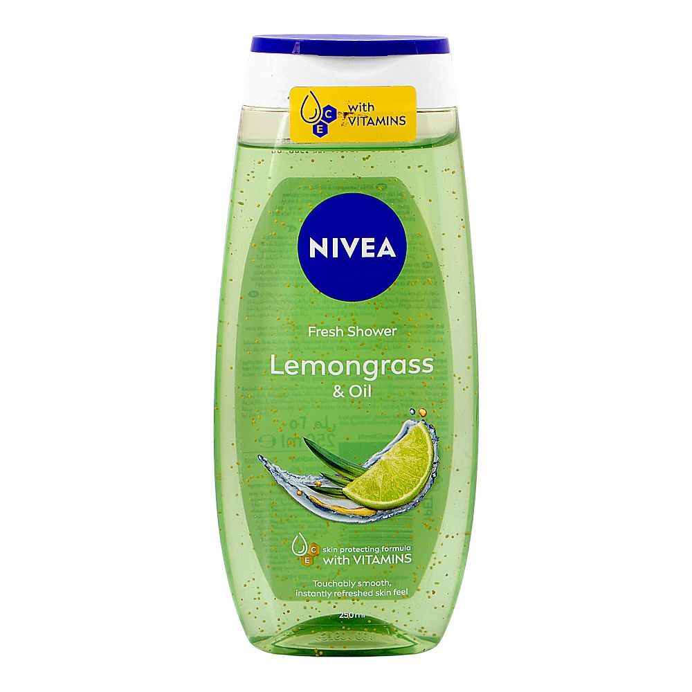 Nivea Lemongrass & Oil Fresh Shower Gel, Vitamin C & E, 250ml - Main Image
