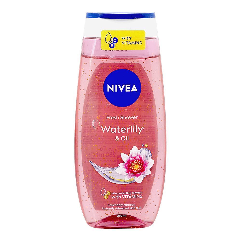Nivea Water Lily & Oil Fresh Shower Gel, Vitamin C & E, 250ml - Main Image