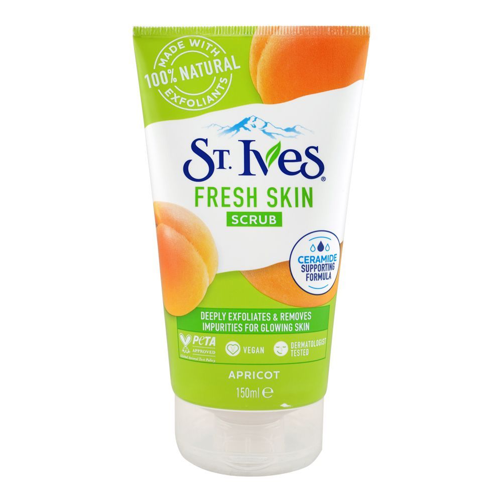 St. Ives Exfoliant Apricot Scrub Tube, Ceramide Supporting Formula, Vegan, For Glowing Skin, 150g - Main Image