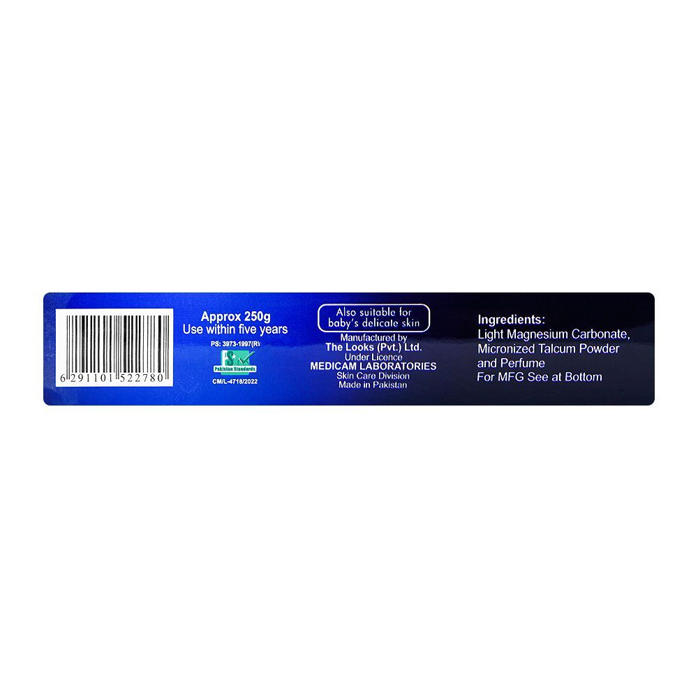 Touchme Blue Diamond Perfumed Talcum Powder, Large Size - Image 2