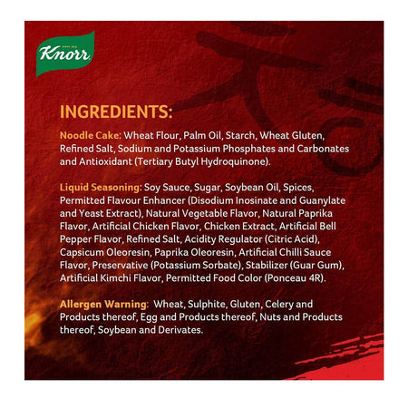 Knorr Fuzon Hot Korean Kimchi Ramen Noodles, 133g - Image 5
