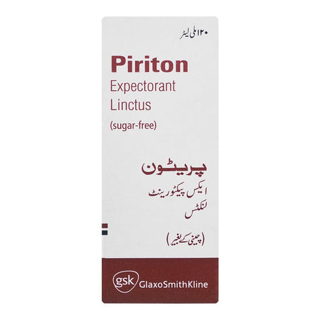 GSK Piriton Expectorant Linctus, Sugar-Free, 120ml - Image 2