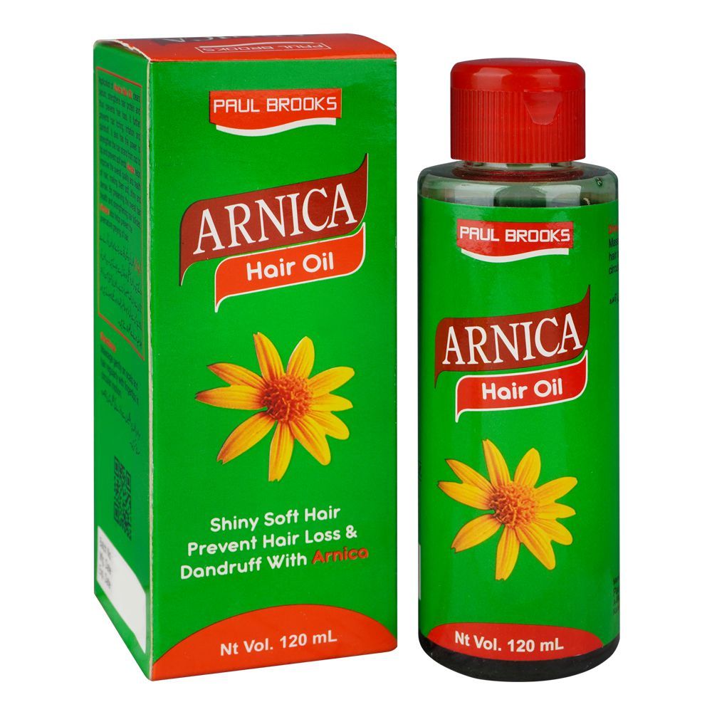 Paul Brooks Arnica Hair Oil, For Shiny & Soft Hair, Prevents Hair Loss & Dandruff, 120ml - Main Image