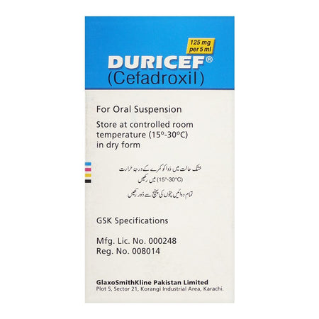 GSK Duricef Oral Suspension, 125mg/90ml - Image 2