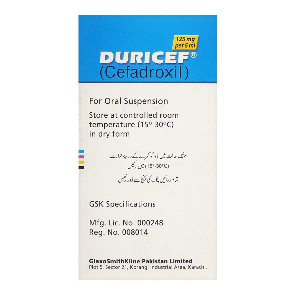 GSK Duricef Oral Suspension, 125mg/90ml - Image 2