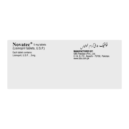 OBS Pharmaceuticals Novatec Tablet, 5mg, 30-Pack - Image 2