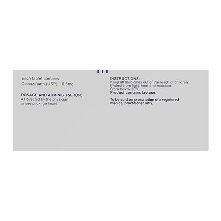 Rivotril Tablets Strip, 0.5mg - Image 2