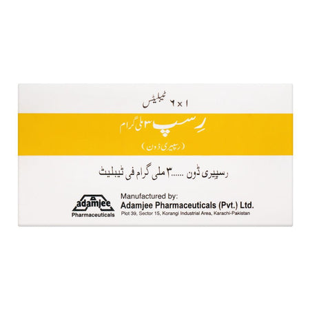 Adamjee Pharmaceuticals Risp Tablet, 3mg, 6-Pack - Image 2