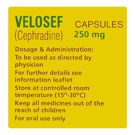 Velosef Capsules Strip, 250mg - Image 3