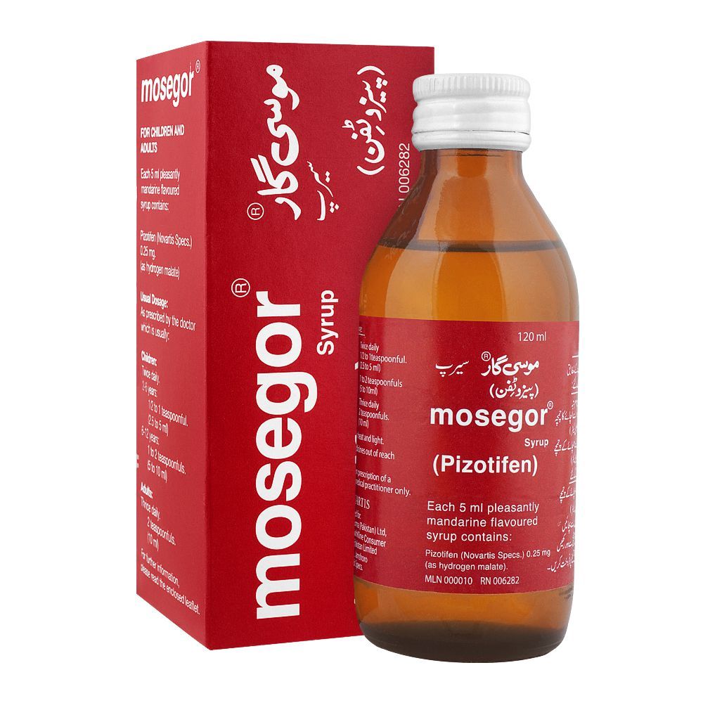 Novartis Pharmaceuticals Mosegor Syrup, 120ml - Main Image