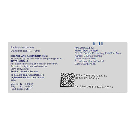 Valium Tablets Strip, 10mg - Image 2
