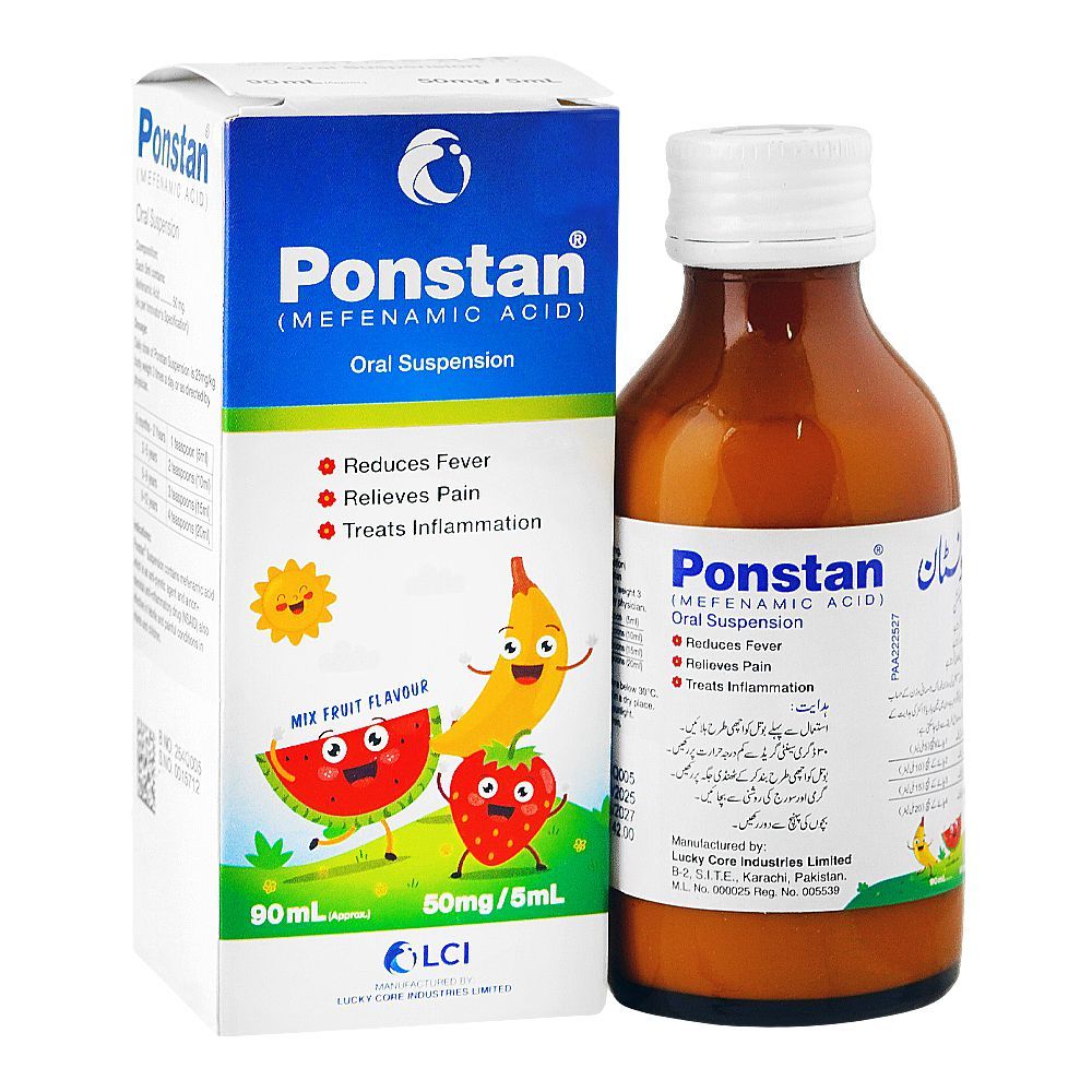 LCI Ponstan Oral Suspension 90ml - Main Image