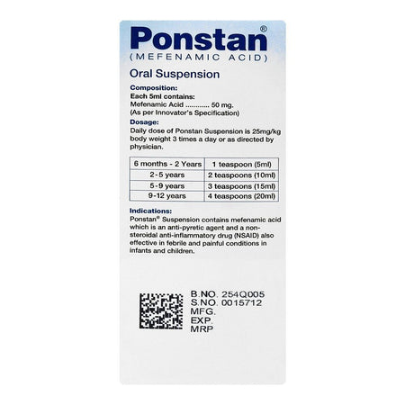 LCI Ponstan Oral Suspension 90ml - Image 4