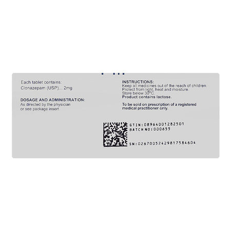 Rivotril Tablets Strip, 2mg - Image 2