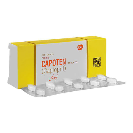 Capoten Tablets Strip, 50mg - Main Image