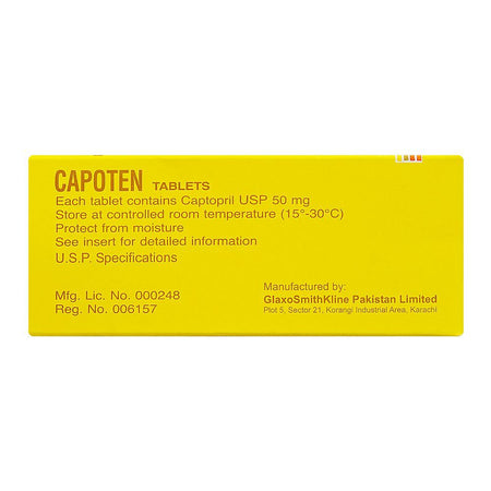 Capoten Tablets Strip, 50mg - Image 2