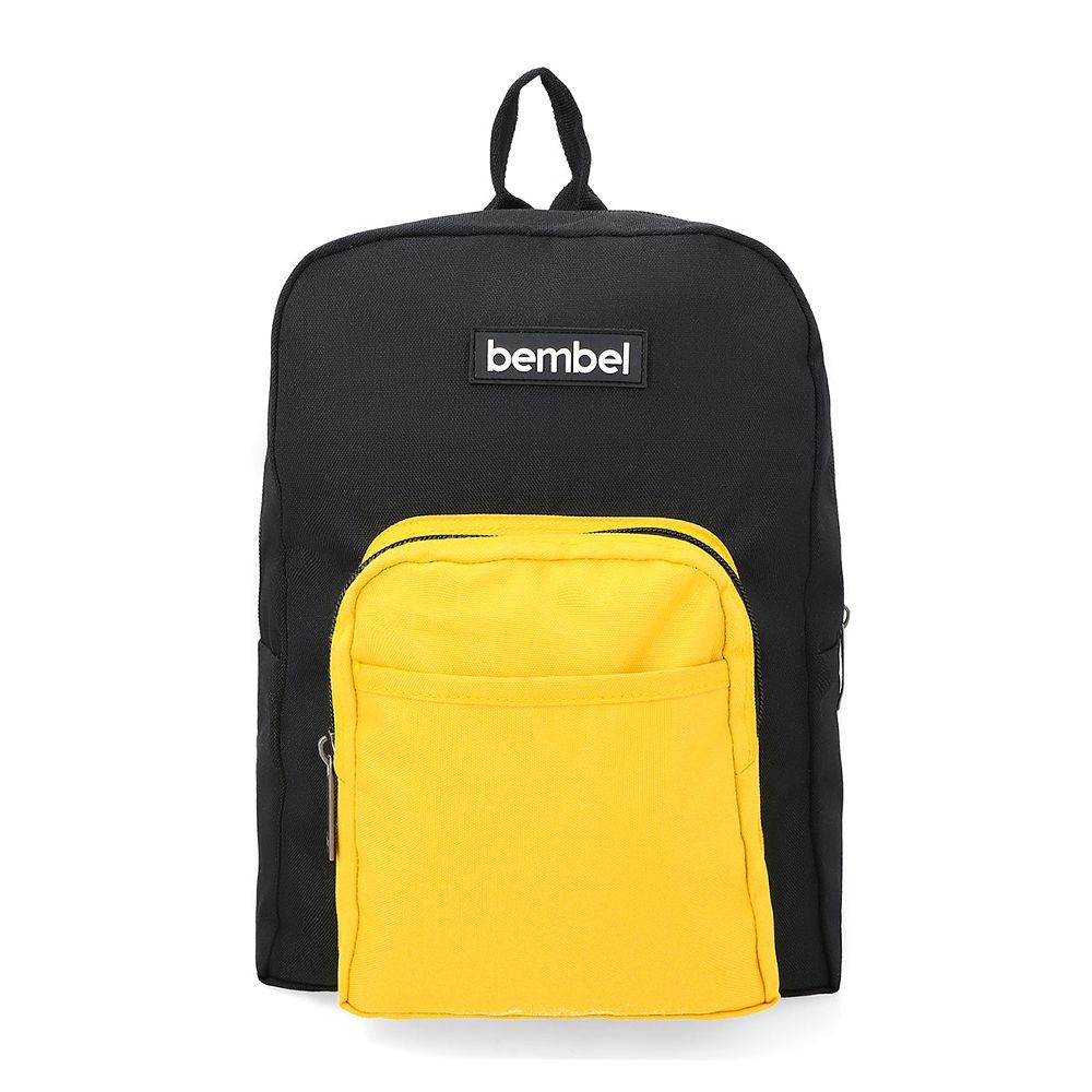 Bembel 13 Inch Mini School Bag, 8 Liters, Black & Yellow, 100247 - Main Image