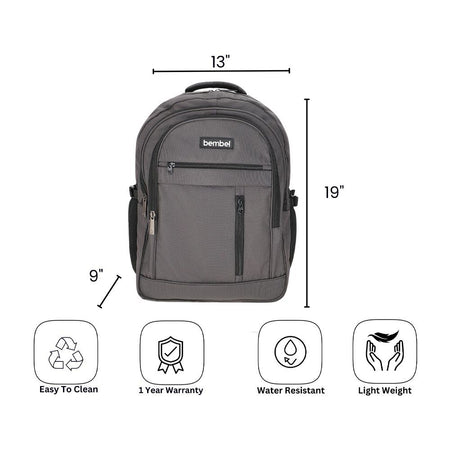 Bembel 19 Inch Basic 2.0 School Bag, For 5-8 Grade, 36 Liters, Dark Grey, 100251 - Image 5