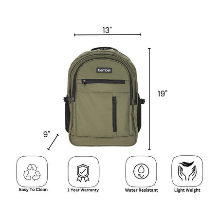 Bembel 19 Inch Basic 2.0 School Bag, For 5-8 Grade, 36 Liters, Army Green, 100253 - Image 5