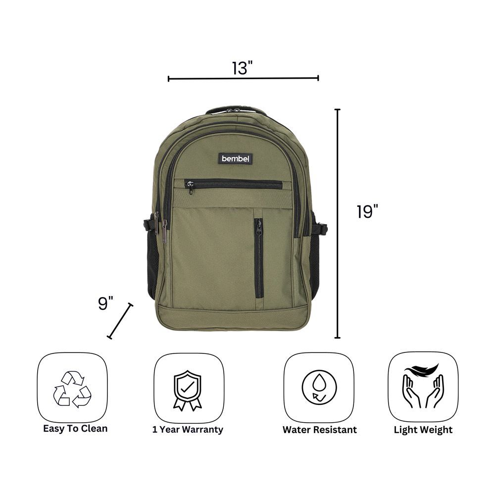 Bembel 19 Inch Basic 2.0 School Bag, For 5-8 Grade, 36 Liters, Army Green, 100253 - Image 5