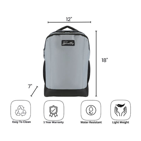 Bembel 18 Inch Inbound Backpack, For College/University, 25 Liters, Grey, 100259 - Image 6