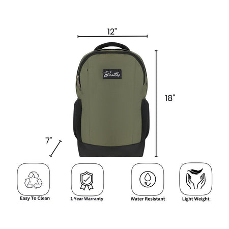 Bembel 18 Inch Inbound Backpack, For College/University, 25 Liters, A.Green, 100260 - Image 6