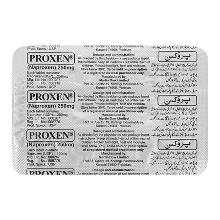 Martin Dow Proxen Tablet Strip, 250mg, 15 Tablets - Image 3