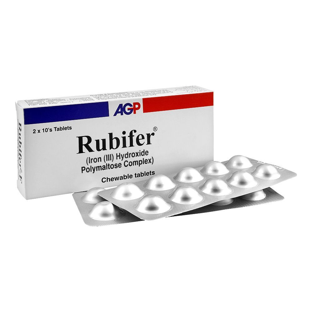 AGP Pharma Rubifer Chewable Tablets, 20-Pack - Main Image