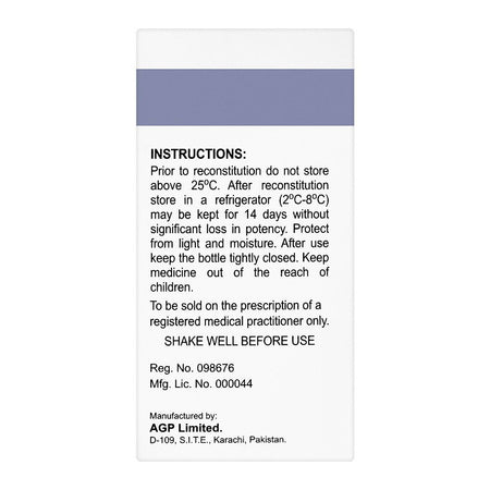 AGP Pharma Ceclor Suspension, 125mg/5ml, 60ml - Image 2
