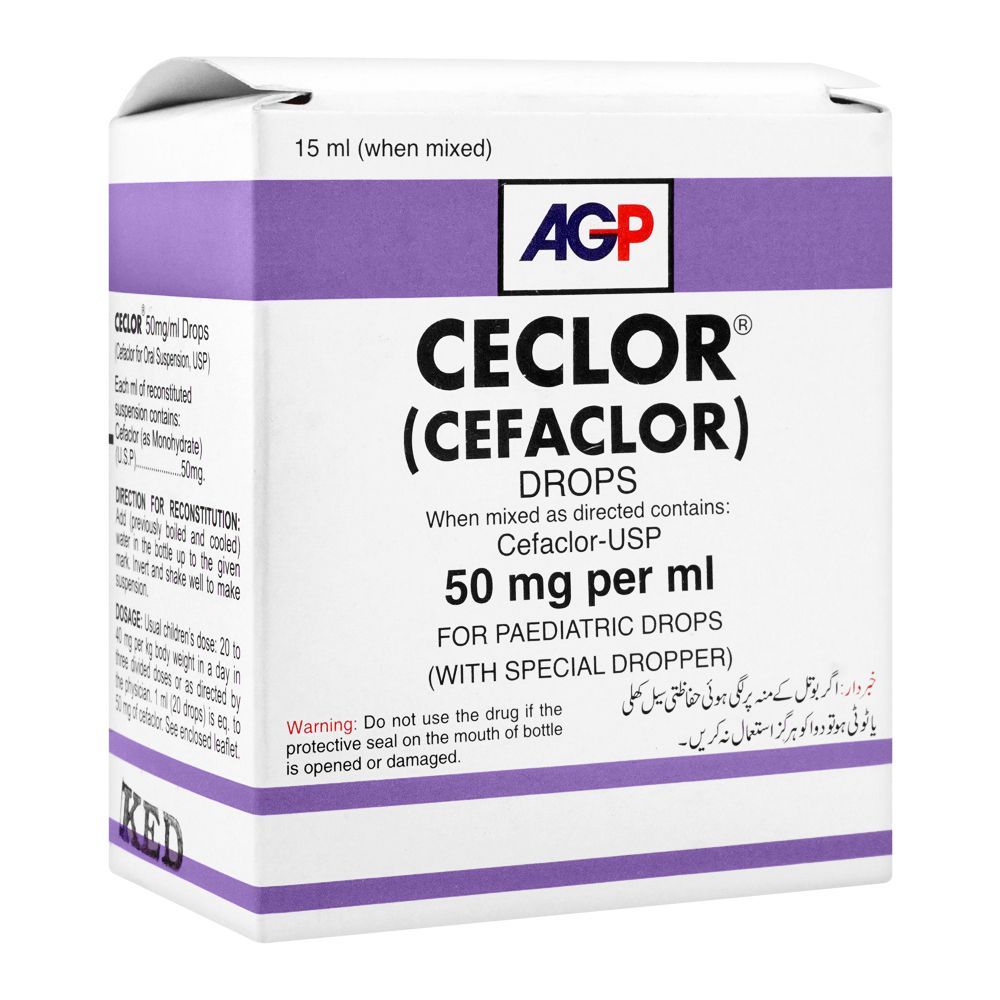 AGP Pharma Ceclor Drops, 50mg Per ml, 15ml - Image 2