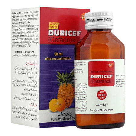 GSK Duricef Oral Suspension, 250mg/90ml - Main Image