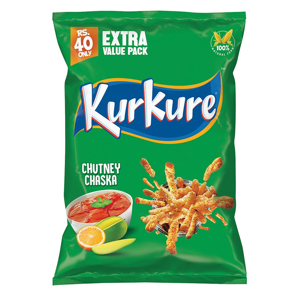 Kurkure Chutney Chaska Chips, 40g - Main Image