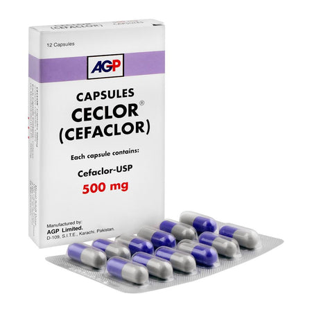 AGP Pharma Ceclor Capsule, 500mg, 12-Pack - Main Image