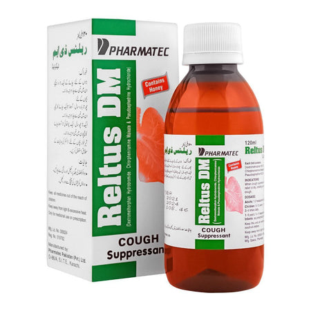Pharmatec Reltus DM Cough Syrup, 120ml - Main Image