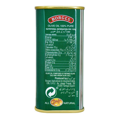 Borges Pure Olive Massage Oil Tin, 100ml - Image 3
