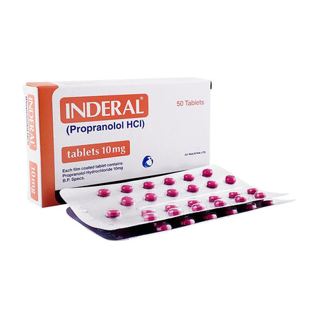 ICI Pharmaceuticals Inderal Tablet, 10mg, 50-Pack - Main Image