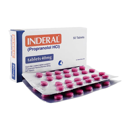 ICI Pharmaceuticals Inderal Tablet, 40mg, 50-Pack - Main Image