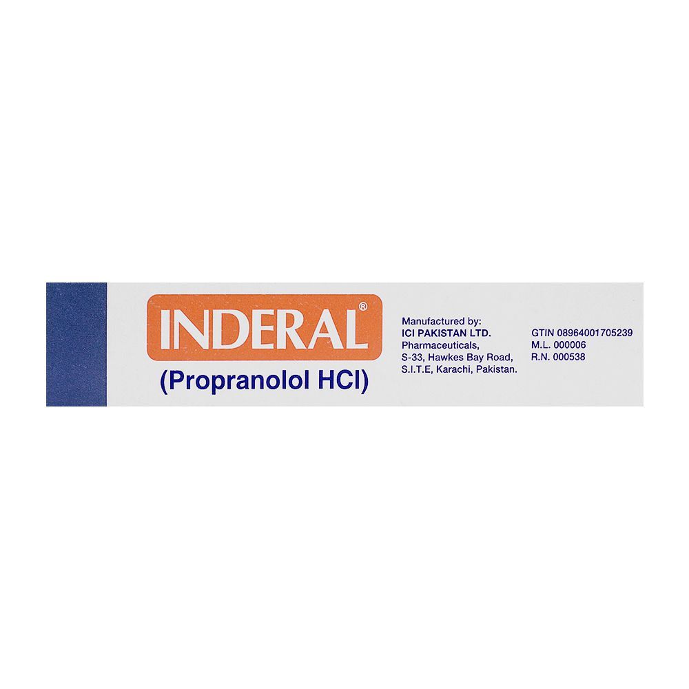 ICI Pharmaceuticals Inderal Tablet, 40mg, 50-Pack - Image 3