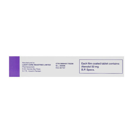 ICI Pakistan Tenormin Tablet, 50mg, 14-Pack - Image 3