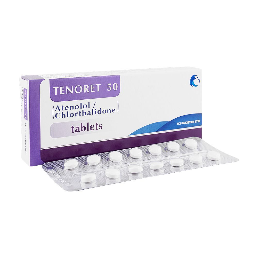 ICI Pakistan Tenoret Tablet, 50mg, 14-Pack - Main Image