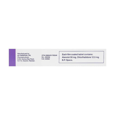 ICI Pakistan Tenoret Tablet, 50mg, 14-Pack - Image 3