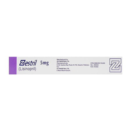 ICI Pharmaceuticals Zestril Tablet, 5mg, 14-Pack - Image 3