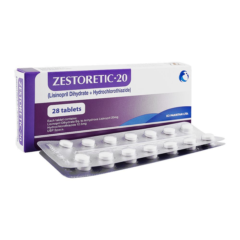ICI Pharmaceuticals Zestoretic Tablet, 20mg, 28-Pack - Main Image