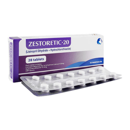 ICI Pharmaceuticals Zestoretic Tablet, 20mg, 28-Pack - Main Image