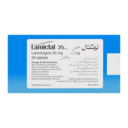GSK Lamictal Tablet, 25mg, 30-Pack - Image 2